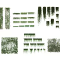 Various Decorative Vines In Vertical And Horizontal Shapes For Wall Coverage 3d model