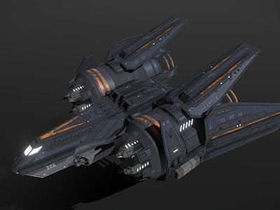 Sci-fi Heavy Fighter Bulldog model