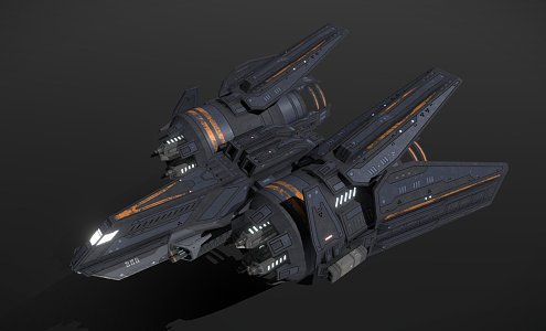 Sci-fi Heavy Fighter Bulldog 3d model