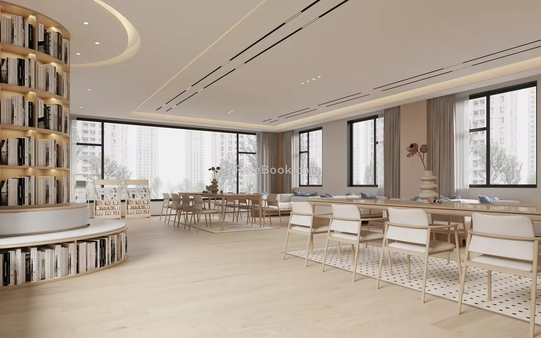 Modern Library Reading Room 3d model