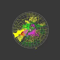Aerial Urban Planning Design With High Rise Buildings Streets And Green Spaces