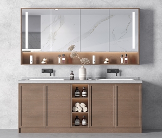 Bathroom Cabinet Wash Table 3d model