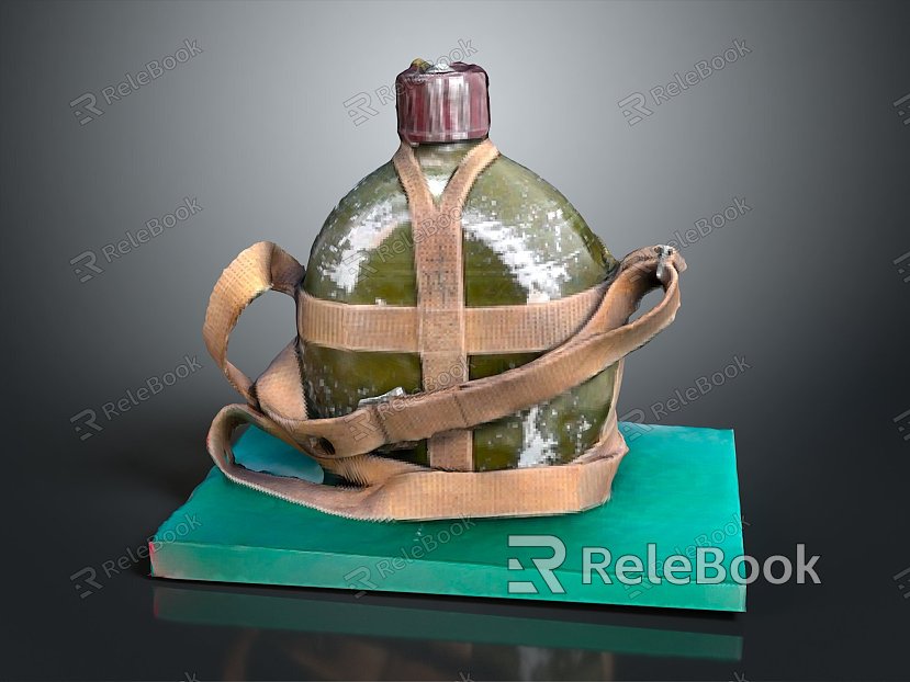 Kettle Military Kettle Bucket Pot Container Realistic model