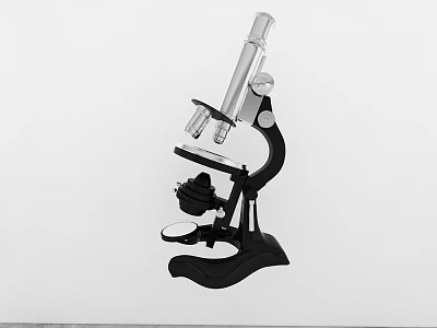 Laboratory Microscope With Optical Lenses And Adjustable Stage For Scientific Research 3d model