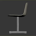 Sleek Modern Three Seat Beige Bench With Metal Frame And Upholstered Seats