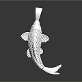 Stylish Silver Fish Shaped Pendant Fashion Accessory With Detailed Design