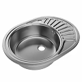 Stainless Steel Single Bowl Kitchen Sink With Built In Drainer Design