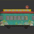 vintage train steam train train carriage locomotive head steam car carriage train modern vehicle 3d model