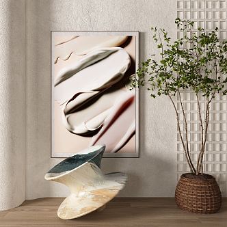 modern abstract painting abstract decorative painting 3d model