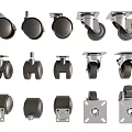 Various Types Of Industrial Casters With Metal Rubber Wheels Swivel Fixed Brake