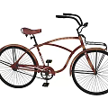 Vintage Copper Bicycle Featuring Classic Frame Handlebar Wheels And Comfortable Saddle