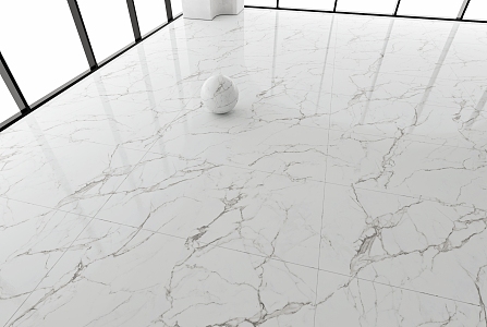 White Marble Floor Tile Polished Tile 3d model