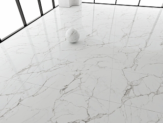 White Marble Floor Tile Polished Tile 3d model