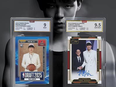 2025 Draft Graded Basketball Trading Cards With 9 And 9.5 Ratings And Signatures 3d model