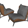 Modern Sofa Chair Single Leisure Chair Lazy Recliner Single Sofa Chair 3d model