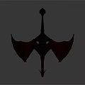 Red And Black Mythical Dragon With Lava Textured Wings And Horns