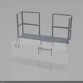 Metal Frame Display Structure With Transparent Base And Grid Platform