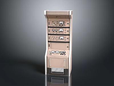 Industrial Control Panel Cabinet With Multiple Control Panels Buttons And Displays 3d model