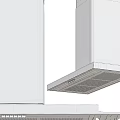 Elica Modern Kitchen Appliances Featuring White Refrigerator And Wooden Trim Range Hood