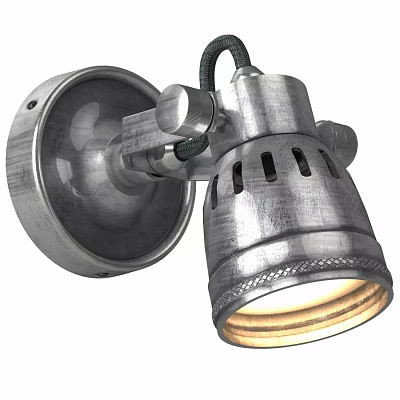 Vintage Industrial Style Metal Wall Sconce With Adjustable Arm Hollow Out Design And Warm Light 3d model