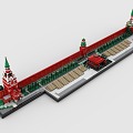 LEGO toy blocks Kremlin fence 3d model