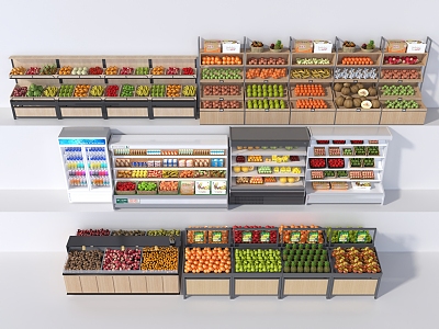 Fruit Store Shelf Fruit Store Freezer Fruit Store Island Table model