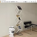 Bookshelf Magazine Rack Floor-type Bookshelf Decorative Bookshelf 3d model