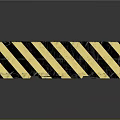 Yellow And Black Striped Traffic Barrier With Reflective Surface For Road Safety