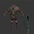 Ranger Ronin Swordsman Martial Arts Hunter Ancient Hunter Hero Assassin Killer Tramp 3d model