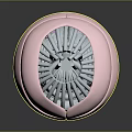 Pink Layered Landscape Scenery With 3D Structured Design Elements
