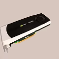 NVIDIA Quadro Graphics Card With Black White Design And Cooling Fan 3d model