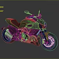 Ducati Motorcycle With Sleek Modern Design Black Red Copper Color Red Frame Copper Exhaust
