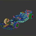 Black And Orange F1 Race Car With Sleek Design And Sporty Racing Wheels