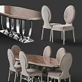 Modern Dining Table And Chairs Set With Wooden Top Metal Frame And Upholstered Seats