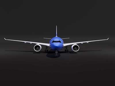 Airbus A330 passenger aircraft 3d model