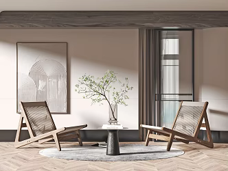Quiet Leisure Sofa Combination Single Sofa Side Combination 3d model