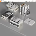 Modern Stacked Books Magazines With Diverse Covers Various Titles And Designs