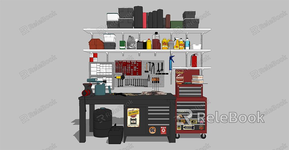 Industrial LOFT Tool Hardware Tool Box model