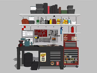 Industrial LOFT Tool Hardware Tool Box 3d model