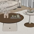 Cream wind coffee table 3d model