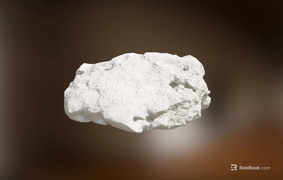 Garden Landscape Design Featuring White Natural Stone Decorative Rock Element 3d model