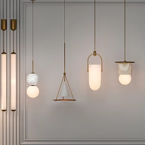 Art chandelier wall lamp 3d model