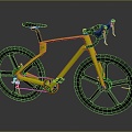 Modern Bicycle Mountain Bike 3d model