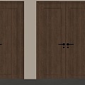 Middle ancient style double door single door swing door wooden door 3d model