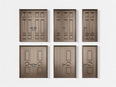 Modern double door 3d model