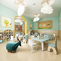 Modern Kindergarten Kindergarten Classroom 3d model