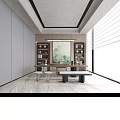 Modern Minimalist Sofa And Coffee Table Set For Spacious Bright Living Room With Panoramic View