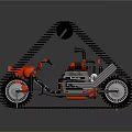 Unique Off Road Vehicle With Black Tracks Red Accents And Exposed Engine