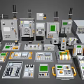 Various Types Of Modern Switch Panels With Functional Controls Digital Displays And Technical Features