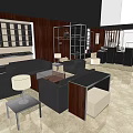 Modern Boutique Store Interior With Wooden Shelves Display Counters And Leather Bag
